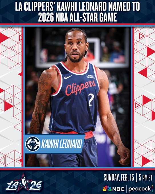 开云体育登录-NBA官方：莱昂纳德增补入选2026年全明星赛 填补美国队人数缺口